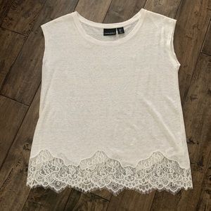 Cynthia Rowley sleeveless top with Lace bottom